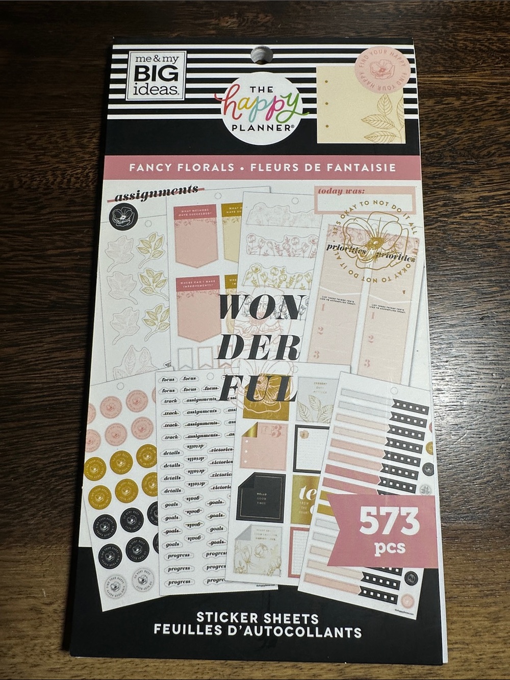The Happy Planner Fancy Florals Stickers —WONDERFUL